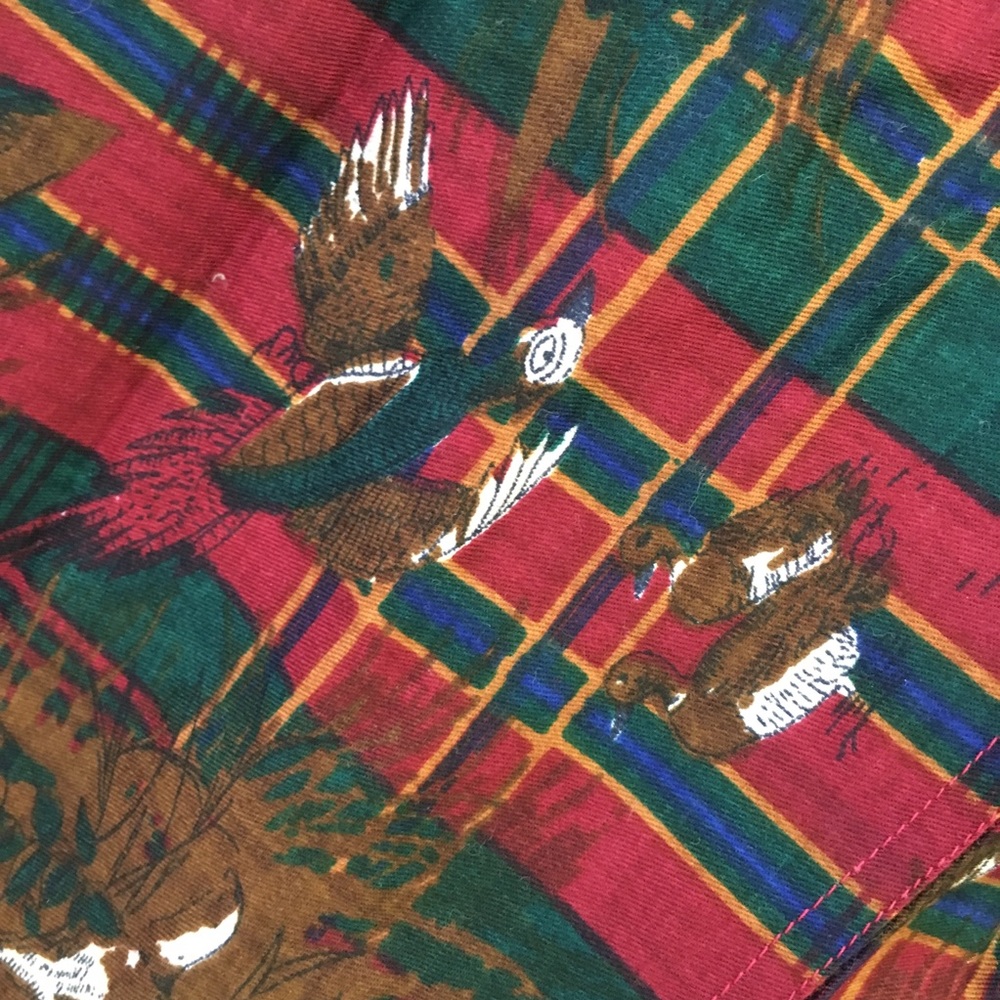 🐕SOLD🦆VTG Dogs Hunting Birds Wrap Skirt - Picture 4 of 8